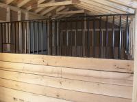 10x20 Enclosed Horse Barn Stall with partition and grill