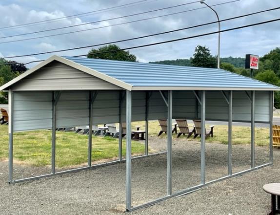 12 x 21 A Frame Style Carport with front gable closed