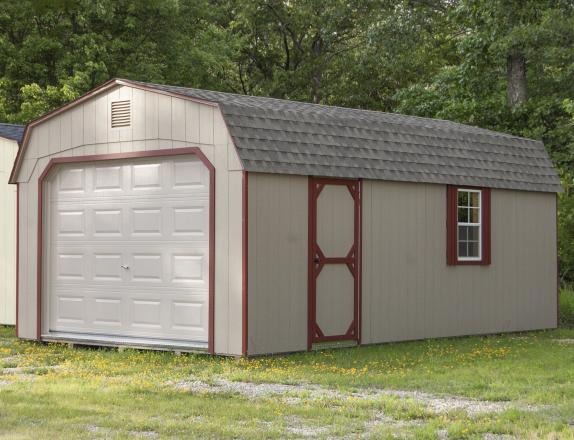 12x24 One-Car Garage with Gambrel Barn Roof